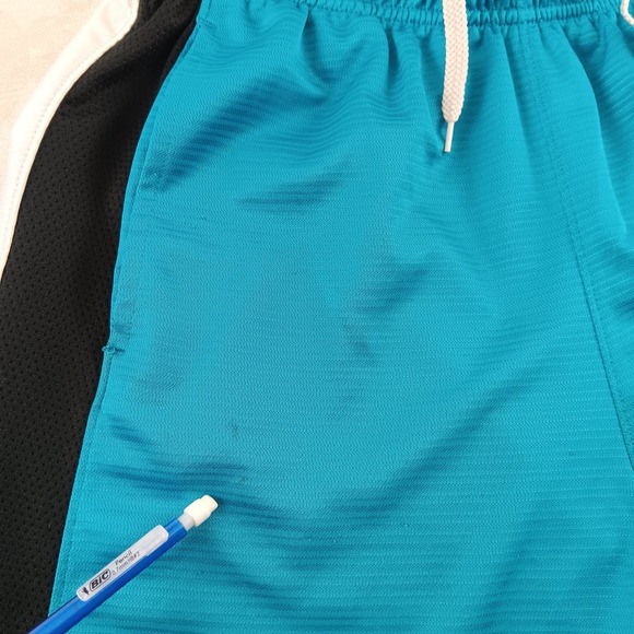 Nike Basketball Shorts Teal Black White Mens Size L Athletic Gym Workout - Picture 8 of 9